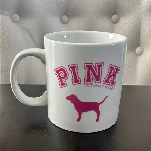 New Victoria's Secret PINK White and Pink Dog Extra Large Mug 20 oz - Picture 1 of 2